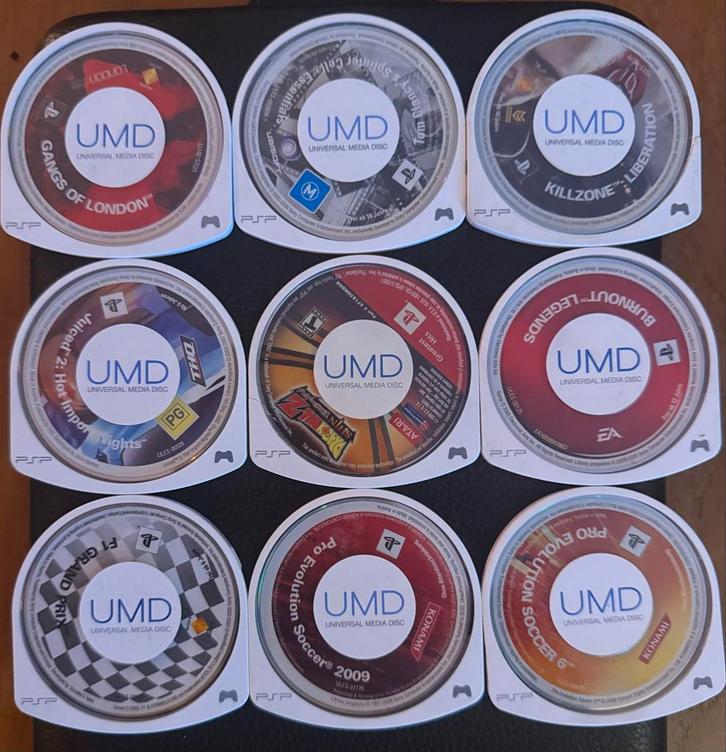 PSP Spellen - 9 stuks, Spelcomputers en Games, Games | Sony PlayStation Portable, Gebruikt, Overige genres, 1 speler, Vanaf 3 jaar