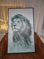 Afdruk van leeuw op hout 118x70cm, Ophalen, 75 tot 100 cm, 75 cm of meer, Print