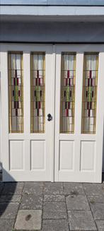 Z.g a.n set ensuite deuren met mooie glas in lood ramen, Ophalen