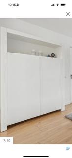 Witte hoogglans kast, Ophalen, Met deur(en), Zo goed als nieuw, Modern