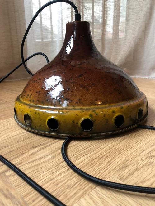 Vintage geëmailleerde fat lava hanglamp | jaren ‘60, Huis en Inrichting, Lampen | Hanglampen, Zo goed als nieuw, Minder dan 50 cm