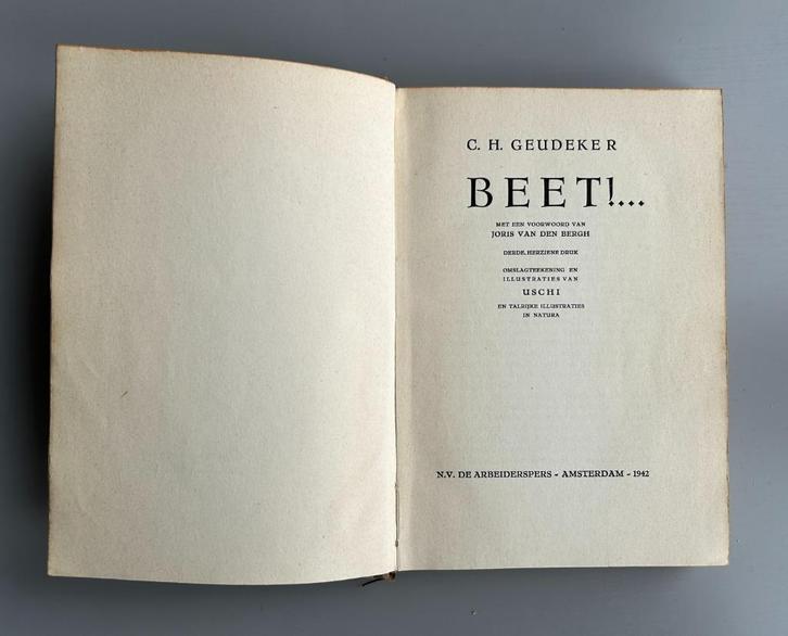 Oud Visboek Beet! C.H. Geudeker 3e druk 1942, Boeken, Sportboeken, Gelezen, Watersport en Hengelsport, Ophalen of Verzenden