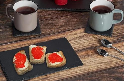 Leisteen borden totaal 8 stuks van 15x 8,5 x 0,4cm., Huis en Inrichting, Keuken | Servies, Nieuw, Bord(en), Overige stijlen, Overige materialen