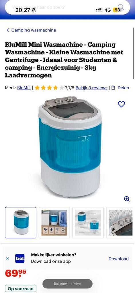 Mini Wasmachine - Compact & Handig!, Witgoed en Apparatuur, Wasmachines, Nieuw, Bovenlader, Minder dan 4 kg, Minder dan 85 cm