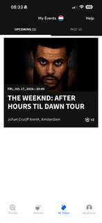 2x Tickets - The Weeknd 17 Juli Staanplaats, Tickets en Kaartjes, Twee personen, Juli