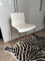 3 Witte Barkrukken met Stalen Frame, Huis en Inrichting, Barkrukken, Ophalen, Gebruikt, 90 cm of meer, Metaal