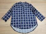 Donkerblauwe tuniek met print maat XL ~ TH0028, Ophalen of Verzenden, Zo goed als nieuw, Maat 46/48 (XL) of groter, Blauw