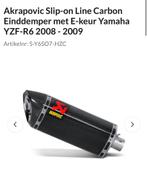 R6 Akrapovic slip on demper, Ophalen of Verzenden, Gebruikt