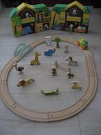 janod safari houten treinbaan met dieren, Kinderen en Baby's, Speelgoed | Houten speelgoed, Ophalen of Verzenden, Zo goed als nieuw