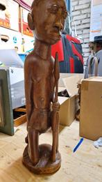 zwaar oud houten beeld afrika, Antiek en Kunst, Ophalen of Verzenden
