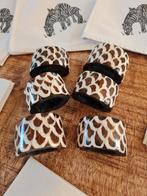 6 servetringen met geschilderde zebra print, Ophalen of Verzenden, Zo goed als nieuw, Glas of Kopje