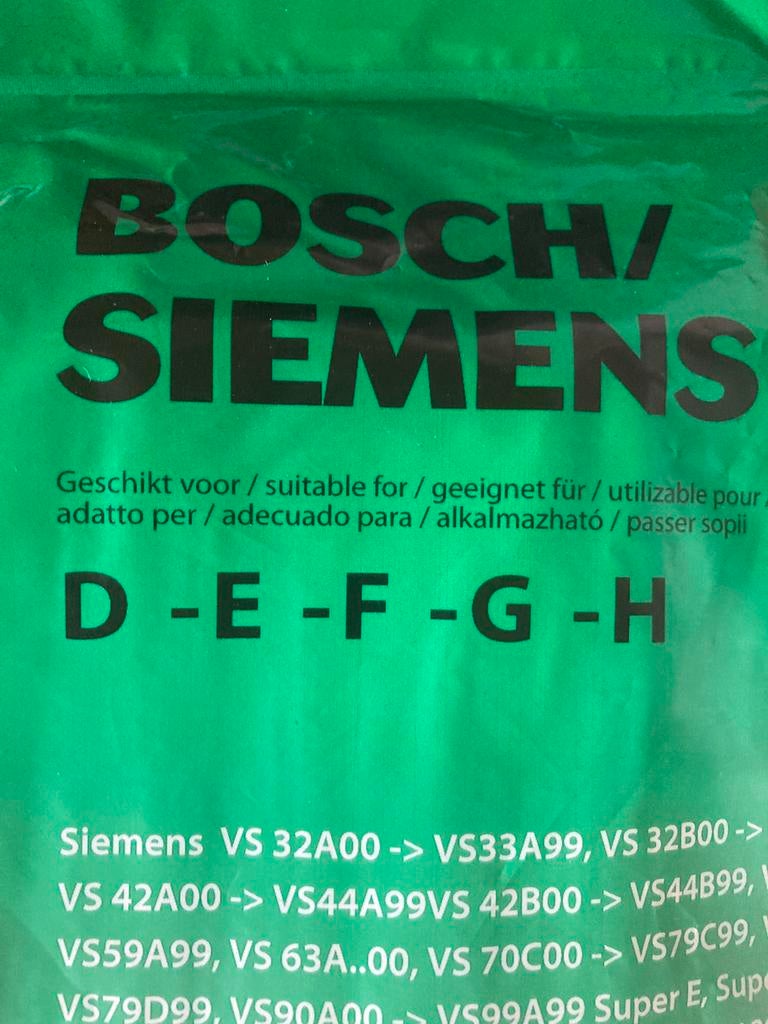 Bosch siemens stofzuigerzak 10 stuks, Ophalen of Verzenden, Nieuw