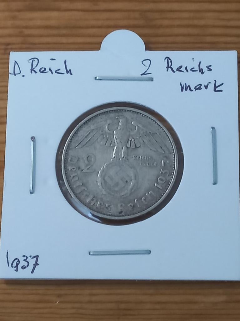 Dld 2 mark 1937 zilver, Ophalen of Verzenden, Duitsland, Zilver