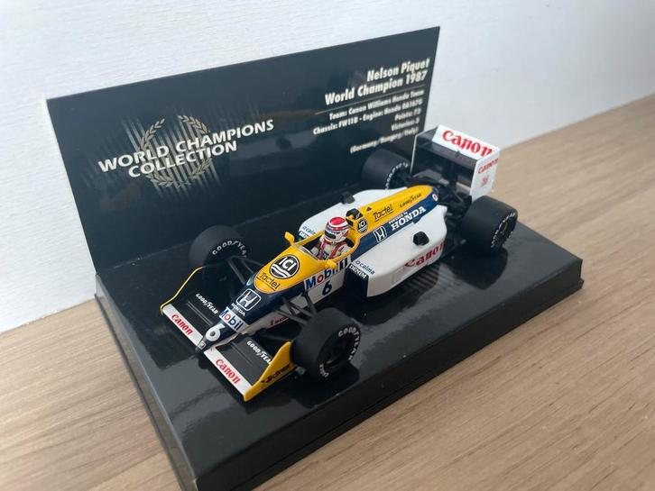 Minichamps piquet williams 1987 1:43 champion editie, Hobby en Vrije tijd, Modelauto's | 1:43, Gebruikt, Auto, MiniChamps, Ophalen of Verzenden