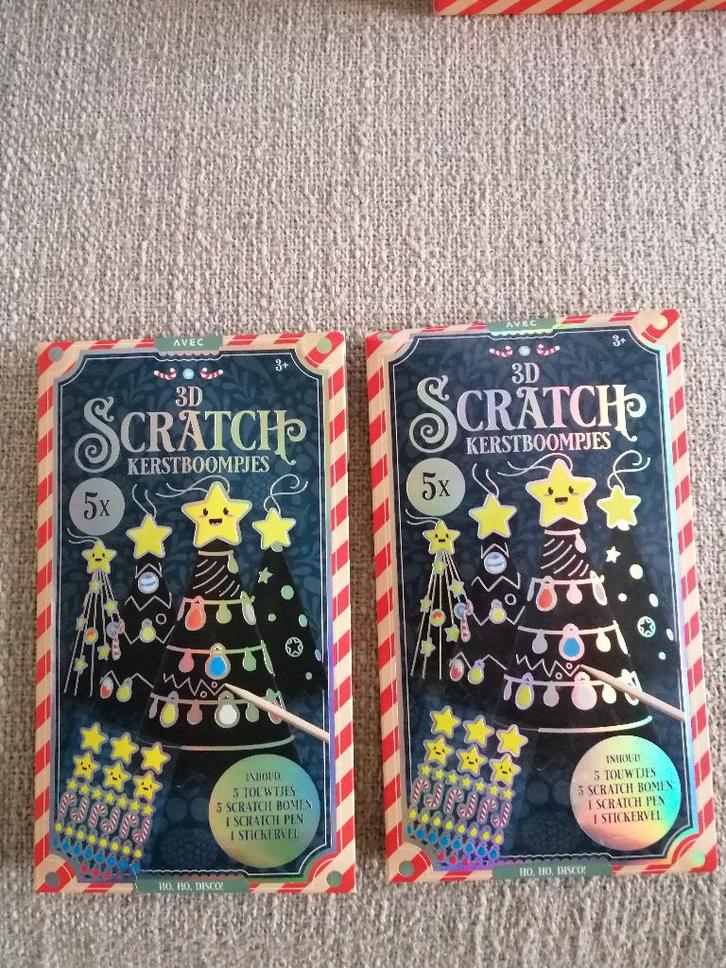 2x5 knutsel kerstboompjes om te scratchen, Hobby en Vrije tijd, Knutselen, Nieuw, Knutselwerk, Ophalen of Verzenden