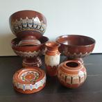 Bulgaars aardewerk servies druipglazuur 6 delig 2705, Ophalen of Verzenden, Huis en Inrichting