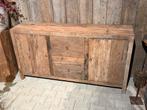Dressoir kast oud wagonhout hout stoer sober landelijk jwm, Ophalen, 150 tot 200 cm, Nieuw, 25 tot 50 cm
