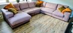 Passe Partout hoekbank met lounge gedeelte, kleur Taupe, Ophalen, Gebruikt, Stof