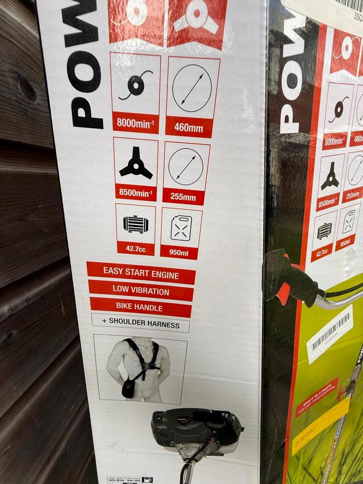 Powerplus Grasmaaier - Benzine, Tuin en Terras, Bosmaaiers, Gebruikt, Benzine, 30 tot 50 cm, Ophalen of Verzenden