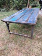 industriële salontafel, Huis en Inrichting, Tafels | Salontafels, Ophalen, Gebruikt, 100 tot 150 cm, 50 tot 100 cm