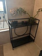 Stijlvol zwart bijzettafeltje, Ophalen, Minder dan 45 cm, Minder dan 55 cm, Gebruikt