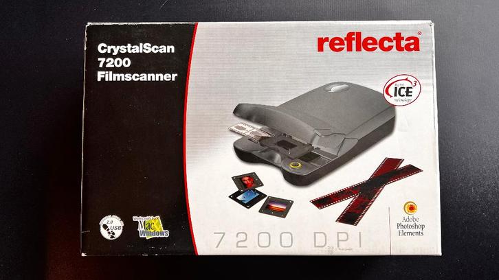 Reflecta Crystalscan 7200 negatief en dia scanner, Computers en Software, Scanners, Zo goed als nieuw, Overige typen, MacOS, Windows