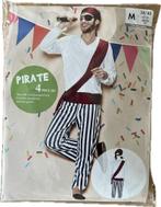 Maat M (EUR 48/50) piraat man 4 delig, nieuw piratenpak, Nieuw, Carnaval, Maat 48/50 (M), Ophalen of Verzenden