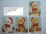 vintage plaatjes 10x13 kerst katten 198 ( alleen verzenden, Hobby en Vrije tijd, Kaarten | Zelf maken, Ophalen, Nieuw, Kerst, Knipvel