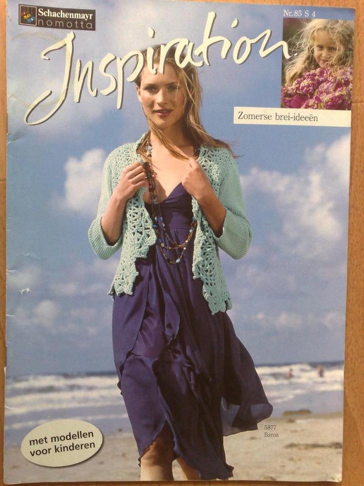 Schachenmayr nomotta inspiration Zomerse Brei-ideeën nr 85, Hobby en Vrije tijd, Breien en Haken, Zo goed als nieuw, Breien, Patroon of Boek