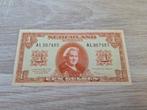 Prachtig biljet 1 gulden 1945, 2 letters 6 cijfers, Postzegels en Munten, Bankbiljetten | Nederland, Ophalen of Verzenden, 25 gulden