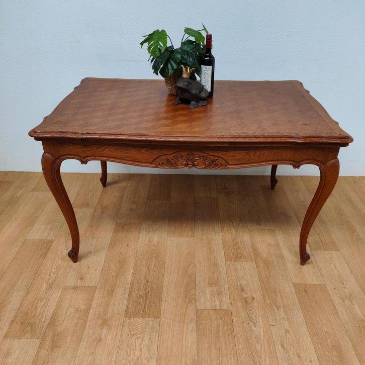 Vintage landelijke eettafel eetkamertafel uitschuifbaar 507, Huis en Inrichting, Tafels | Eettafels, Gebruikt, Vijf personen of meer