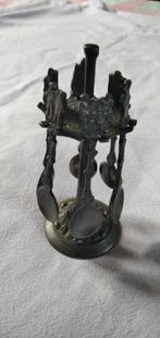 tin, standaard met 6 lepeltjes, Antiek en Kunst, Ophalen of Verzenden