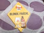 Duvel 6,66% blonde/ fraiche reclamebord metaal, Ophalen of Verzenden, Zo goed als nieuw, Reclamebord