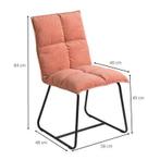 4 oudroze rib eetkamerstoelen, Ophalen, Gebruikt, Overige kleuren, Vier