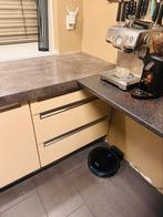 Cremekleurige hoek keuken, Huis en Inrichting, Keuken | Complete keukens, Ophalen, Gebruikt, Overige materialen, Hoekkeuken