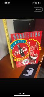 Coca cola bord oud vintage curiosa bar verzameling etlage, Antiek en Kunst, Ophalen of Verzenden