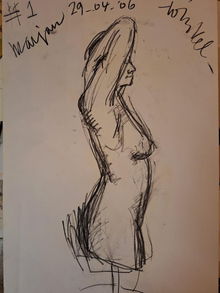Naakt tekening door arjen winkel, Ophalen of Verzenden