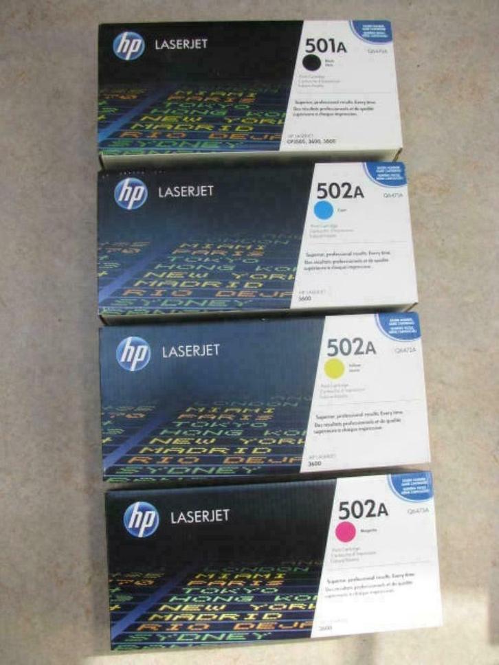 4 nieuwe toners HP Q6470A-Q6471A-Q6472A-Q6473A HP 3600, Computers en Software, Printerbenodigdheden, Nieuw, Toner, Ophalen of Verzenden