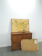 Vintage oude houten kaartenhouder met veel kaarten, Ophalen