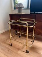 Vintage gouden italiaanse barcart - salontafel, Ophalen, Overige materialen, Gebruikt, Mid-century, antiek, vintage