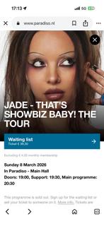 1 ticket. JADE that’s showbiz baby! TOUR, Tickets en Kaartjes, Eén persoon, Maart