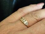 Gouden Vintage ring edelsteen gele saffier diamant. 2025/419, ., Geel, Ophalen of Verzenden, Zo goed als nieuw