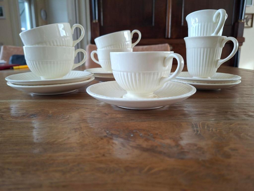 5 wedgwood edme koffiekoppen + 2 theekoppen met schoteltjes, Huis en Inrichting, Keuken | Servies, Ophalen, Zo goed als nieuw