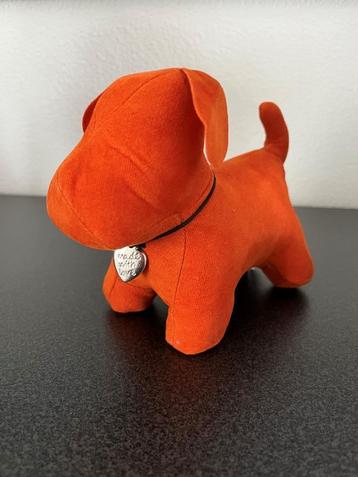 J-Line Deco Hond mat fluweel oranje/roest S Nieuw! beschikbaar voor biedingen