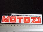 sticker moto73 logo nederlands grootste motormagazine, Verzamelen, Verzenden, Zo goed als nieuw, Bedrijf of Vereniging