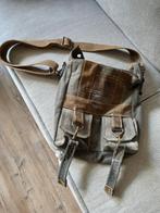 Yellow Cab shopper, schoudertas, canvas, jute, leer, Sieraden, Tassen en Uiterlijk, Tassen | Damestassen, Ophalen of Verzenden