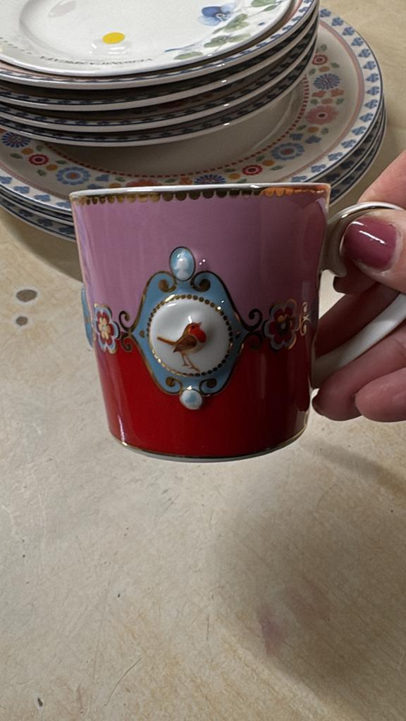 Pip Studio Beker met Vogel Design, Huis en Inrichting, Keuken | Servies, Zo goed als nieuw, Kop(pen) en/of Schotel(s), Overige stijlen