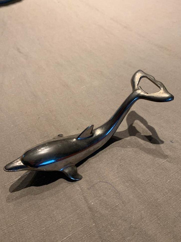Vintage Dolfijn Flesopener, Antiek en Kunst, Curiosa en Brocante, Ophalen of Verzenden