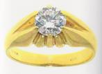 Gouden Ring met Diamant (briljant geslepen), Goud, Goud, Met edelsteen, Heer