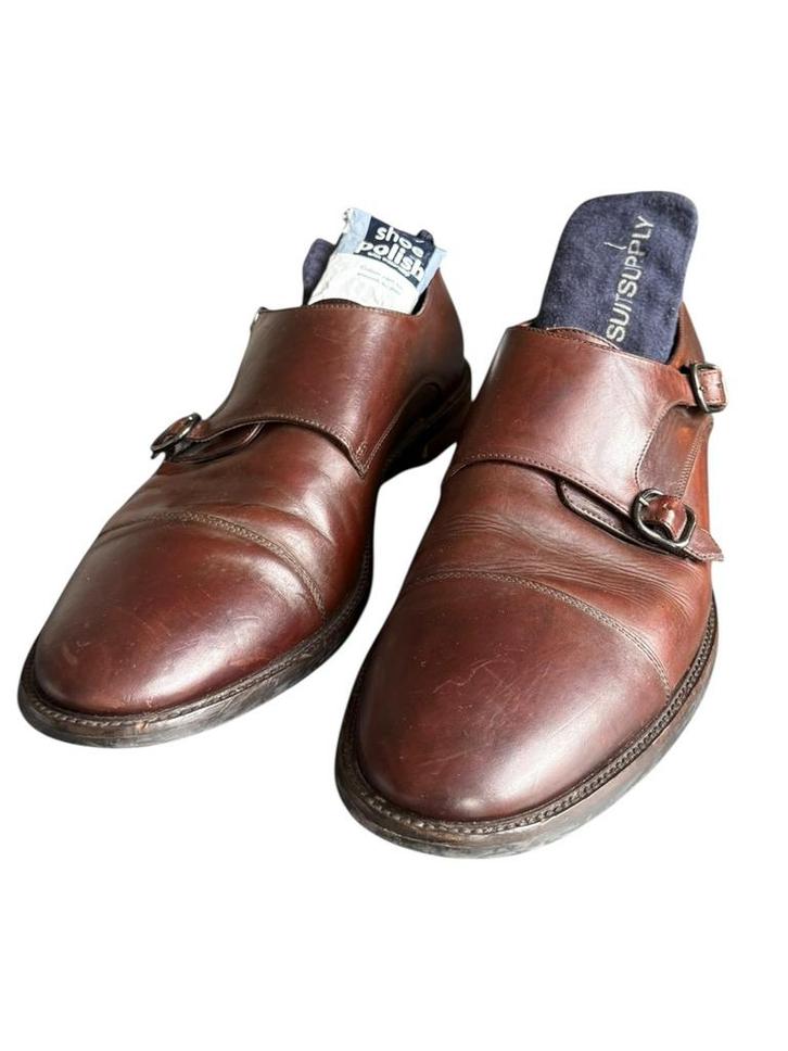 Suitsupply Double Monk Strap – Maat 45 – Donkerbruin, Kleding | Heren, Schoenen, Gedragen, Gespschoenen, Bruin, Ophalen of Verzenden